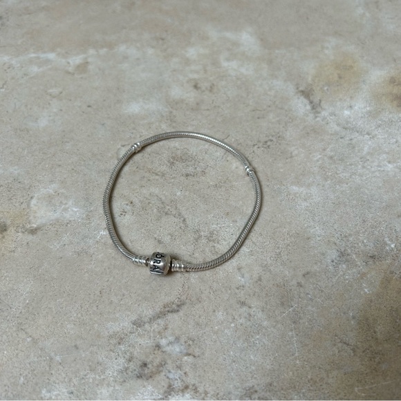 Pandora Moments 925 sterling silver snake chain classic charm bracelet EUC! - Picture 10 of 10